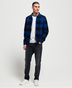 Superdry Tyler Slim Férfi Farmer Fekete | DQZVA2135